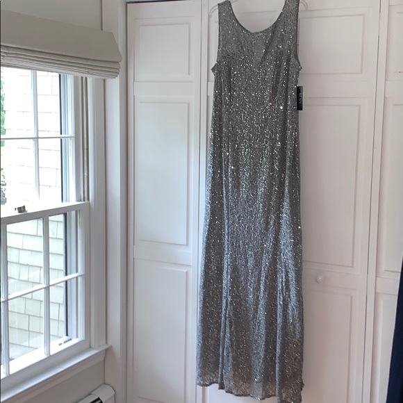 SLNY Dresses & Skirts - New with tags Silver Sequence Evening Gown size 16